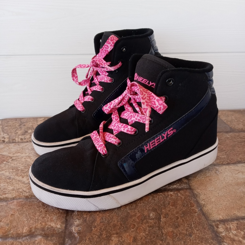 Heelys GR8R hi skate shoes black pink blue youth size 5